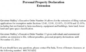 Icon of 2011 Personal Property Extension Order